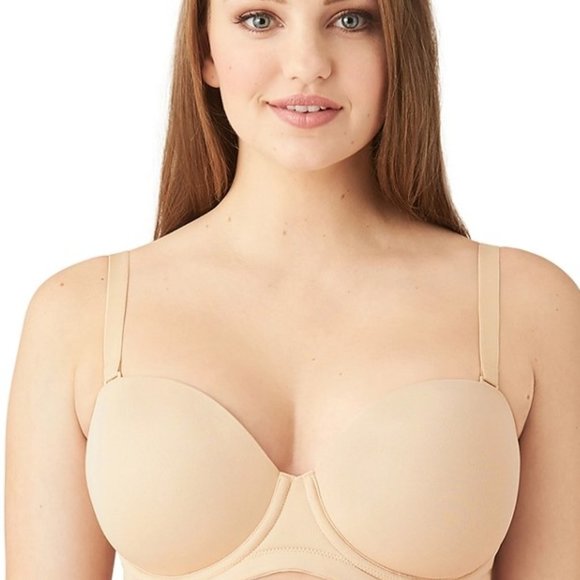 NWT Nude Wacoal Red Carpet Strapless Full Busted Underwire Bra 854119 - Picture 3 of 4